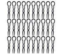 UKCOCO Plastic Spiral U Shaped Hair Pins 30Pcs for Ladies Hair Braid Twist and Updo Styling Accessories