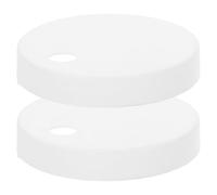 UKCOCO Plastic Toilet Seat Bolt Covers 65mm Round Screw Caps, 1 Pair White Decorative Toilet Lid Accessories for Bathroom Bolt Replacement