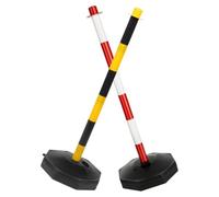 UKCOCO Plastic Traffic Delineator Posts and Garage Parking Assist for Drivers Training for Collision Prevention 2 Pcs with Water-fillable Base and Enhancing Warning Effect