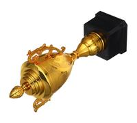 UKCOCO Plastic Trophy Cup with Lid 30cm Large Morning Glory Design for Student Sports Awards, Party Games and Event Prizes, Portable Plastic Reward Trophy for School Competitions