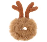 UKCOCO Plush Animal Ear Hair Tie for Soft and Comfortable Hair Scrunchies Rope with Lovely Coffee Colour for Daily Life and Formal Reception