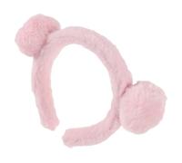 UKCOCO Plush Bear Ear Headband in Pink for Face Washing and Makeup Application, Ultra Soft Plush Material with Snug Fit, Cute Animal Ears Hair Hoop for Party Moments and Daily Use