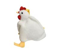 UKCOCO Plush Chicken Shoulder Bag for Women, White Hen Shaped Cartoon Crossbody Satchel, Cute Lightweight Shoulder Purse for Casual Daily Use