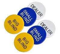UKCOCO Poker Gambling Chips Set with Dealer Button and Blind Banker Code, 3pcs Counting Tokens for Bingo and Games, 2 Sets Game Accessories for Poker and Gambling