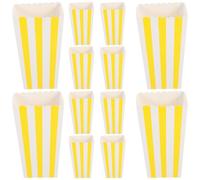 UKCOCO Popcorn Cartons Creative Popcorn Boxes Paper Yellow for 12pcs with Delicate Fresh Style, for Candy and Snacks Storage Storage for Movie Theater and Snack Stores and Candy Snacks