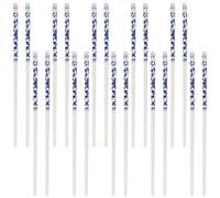 UKCOCO Porcelain Chopsticks Chinese Style 10 Pairs Ceramic Reusable Chopsticks with Lotus Flower Design for Oriental Dining