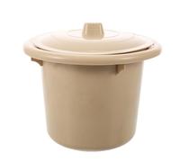 UKCOCO Portable Adult Plastic Bed Pan with Lid and Handle Ergonomic Round Chamber Pot, Spillproof and Hygienic for Travel and Bedside Use, Easy to Carry and Sanitary Toilet Basin