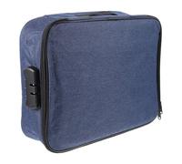 UKCOCO Portable Certificates Organizer Document Holder, Oxford Cloth Navy Handheld File Bag for Files and Books, School and Home Use, Handle Design