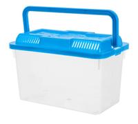 UKCOCO Portable Fish Transport Container with Handle, Medium Blue Plastic Aquarium Box for Turtles, Hamsters, and Small Fish Breeding, Suitable for Travel and Home Use