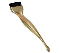 UKCOCO Portable Foundation Brush with Spoon Small Flat Makeup Brush for Women Elegant Gold Design for Seamless Liquid Application Soft for Comfortable Touch for Blush and Foundation