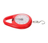 UKCOCO Portable Mechanical Spring Weighing Scale with Hook, Handheld Mini Luggage Hanging Scale for Travel and Fishing, Red Compact Travel Weighing Device