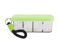 UKCOCO Portable Pill Organizer with 4 Compartments, Moisture-Proof Sealed Plastic Case for Travel and Daily Use, Easy Maintenance Small Medication Storage Box