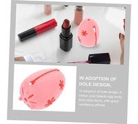 UKCOCO Portable Silicone Makeup Sponge Organizer Case with Breathable Ventilation Travel Friendly Powder Puff Holder for Cosmetics Storage Reusable Pink Egg Shaped Beauty Sponge Box