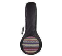 UKCOCO Portable Thickened Mandolin Shoulder Bag with Padded Canvas Material, Dual-strap Backpack Design, Travel Storage Pouch for Folk Instrument Accessories Random Color