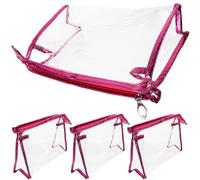 UKCOCO Portable Travel Cosmetic Storage Pouches and Strong Zipper Closure Makeup Bags 4 Pcs with Waterproof PVC Material for Gym and Camping