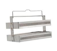 UKCOCO Position Stainless Steel Glass Slides Holder Microscope Accessories Staining Rack Lightweight Storage Organizer for Laboratory Use