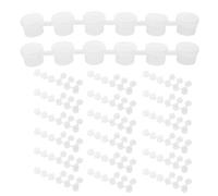 UKCOCO Pots Acrylic Paint Cups with Lids 3ml 0.1oz Portable Pe 6-linked Empty Paint Containers Strip with Spill-proof Design for Art Teaching and Classroom Use