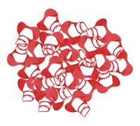 UKCOCO Poultry Blinders Beak Covers 50Pcs Plastic Red for Goose and Duck Anti-Pecking Protection with Easy Installation for Farm Breeding