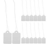 UKCOCO Price Tags and Resistant to Breaking or Bending Paper White with String 200pcs Writable Surface for Retail Display for Marking Shoes and Artwork in Retail Stores or Supermarkets