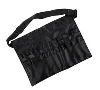 UKCOCO Professional Makeup Brush Storage Waist Bag 32pcs Pu Cosmetic Brush Organizer Crossbody Tool Pouch Handmade Black Makeup Artist Travel Case