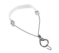 UKCOCO Professional Soft Padded Saxophone Neck Strap for Tenor and Soprano Saxophones, White Nylon with Metal Hook, Multi Compatibility, Elegant Appearance, for Rehearsals and Formal