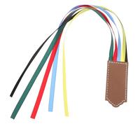 UKCOCO PU Leather Ribbon Bookmark with Colorful Satin Ribbon Smooth Touch Page Marker for Men Readers Students Writers Wide Fit for Textbooks Bible Tabs Study