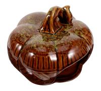 UKCOCO Pumpkin Shaped Ceramic Hamster House Summer Cooling Nest for Pets Decorative Hideout Storage Box Hamster Owners Fun for Play and Sleep
