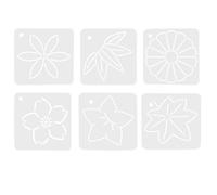 UKCOCO Quilting Stencils Flower Design 6pcs Made of Sturdy Pp Material to Work Efficiency and Create Quilts Sewing Rulers for Patchwork Projects