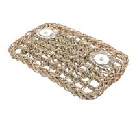 UKCOCO Rabbit Chew for Bunnies Small Rectangular Natural Grass Mesh Mat with 2 Accessories, Wear-resistant Cage for Hamsters, Guinea Pigs, and Chinchillas, Pet Aid for Small Animals