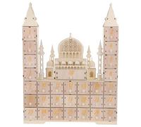 UKCOCO Ramadan Advent Countdown Calendar: 30 Days Wooden Eid Mubarak Advent Calendar - DIY Fillable Drawers - Muslim Ramadan Decoration for Festival Party Supplies