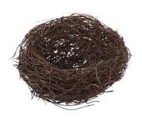 UKCOCO Rattan Bird Nest for Crafts and Wedding Decoration, Multipurpose Handmade Nest for Small Birds with Natural Coffee Colour and Realistic Look, Encourages Foot and Beak Exercise