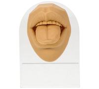 UKCOCO Realistic Soft Silicone Tongue and Mouth Model with Stand for Piercing Practice Lightweight Simulation Body Part Training Tool Life Fake Face for Jewelry Display and Teaching Use