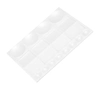 UKCOCO Rectangular Plastic Watercolor Mixing Palette with Multiple Wells Practical Paint Mixing Tray for Artists for Painting and Craft Use