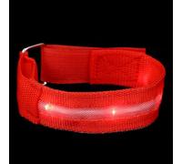 UKCOCO Red Armband LED Glowing Running Wristband with Reflective Nylon Material and Super Bright Light for Cycling and Outdoor Activities, Designed be Very Light and Not Easy to Skid