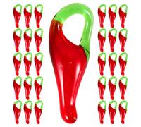 UKCOCO Red Chili Pepper Glass Beads 20mm 100pcs for Jewelry Making