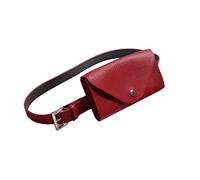 UKCOCO Red Mini Belt Phone Bag for Women Versatile Envelope Waist Pack Stylish Small Belt Purse for Keys Id Passport for Go Convenience