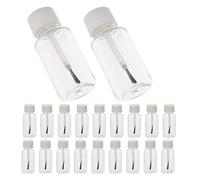 UKCOCO Refillable Nail Polish Bottles Advanced Seal Protection with Brush Cap 20pcs 20ml Plastic Nail Art Brush Bottles Portable and Parties