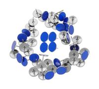 UKCOCO Reflective Trail Markers Reflective Gear 50pcs High Visibility Blue Nylon and Steel Reflector Tacks with Easy Installation for Camping and Buildings Outdoor