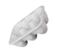 UKCOCO Refrigerator Egg Holder 6 Grids Ceramic Eggs Storage Container Porcelain Egg Rack