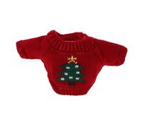UKCOCO Replaceable Bear Sweater Doll Clothes for Plush Handmade Cute Kawaii Decorative Doll Costume Soft Cotton Knit Outfit for Teddy Bears Christmas Red Knitwear for Collectors
