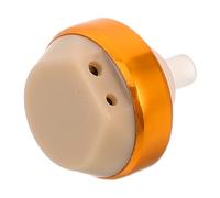 UKCOCO Replacement Silicone Hearing Aid Ear Tips with Improved Sound Transmission and Easy to Replace Design, Golden Soft Vented in-Ear Domes Compatible with Hearing Aid Nozzle