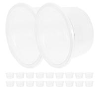 UKCOCO Reptile Food Water Bowl 20Pcs Plastic: Transparent Reptiles Water Tray - Anti-Slip Feed Dish for Tortoise Lizard Bearded Dragon Spider Scorpion Chameleon 4.7X4.7X2.5cm