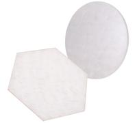 UKCOCO Resin Nail Art Palettes White Colour 2pcs with Hexagon round Shapes for Blending Nail Polish and Professional Use