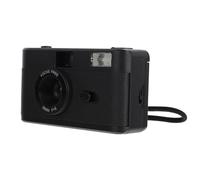 UKCOCO Retro 35mm Vintage Film Camera Reusable Abs Plastic Point and Shoot Camera with Built-in Flash and Focus, Black Colour, No Battery Included, for Instant Photography