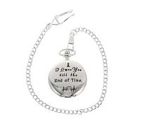 UKCOCO Retro Hanging Pocket Watch Pendant for Men Battery Clock Mechanism Case Style for Everyday Wear Special Occasions