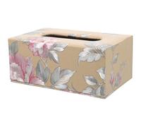 UKCOCO Retro Leather Tissue Box Holder Square Napkin Dispenser with Practical Opening and Living Room Home and Office