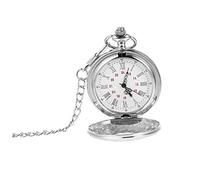 UKCOCO Retro Roman Numeral Pocket Watch Skeleton Decorative for Women Men Vintage Steampunk Watch Necklace