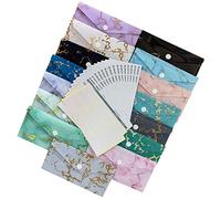 UKCOCO Reusable Cash Budget Envelopes with Marble Pattern Envelopes Budget Sheets Stickers Lightweight Money Organizers for Expense Tracking and Spending Planning