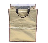 UKCOCO Reusable Foldable Insulated Pizza Bag Designed a Golden Pizza Made of Non-Woven Fabrics and Aluminum, for Meal Transport and Food Storage During Beer Festival Celebration