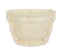 UKCOCO Reusable Plastic Cement Flower Pot Mold for Indoor Gardening and DIY Projects, European Style Round Concrete Planter Mold Suitable for Succulent Holders and Planters